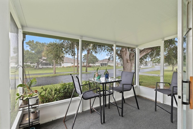 view of sunroom