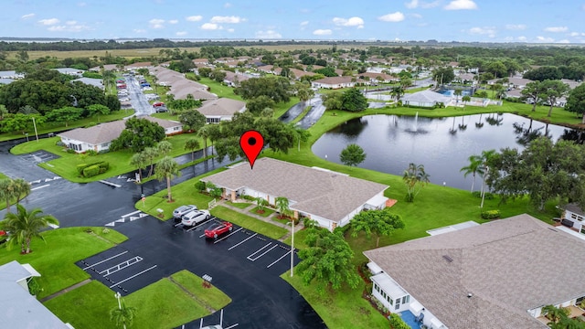 411 Sandpiper Dr Unit A, Fort Pierce, FL 34950 - aerial view featuring a water view and a residential view
