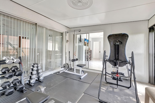 view of exercise room