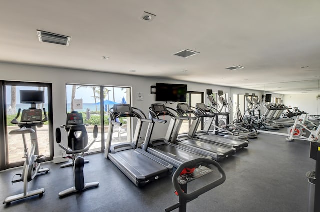 view of workout area