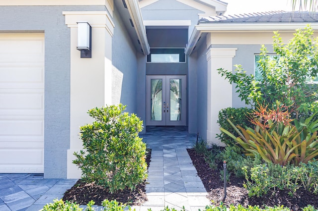 view of exterior entry with french doors