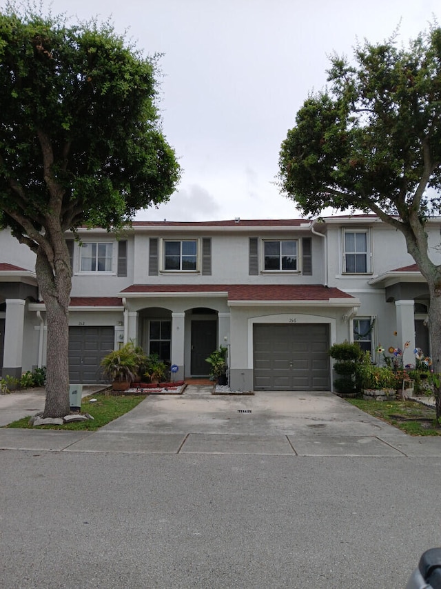 front of property featuring a garage