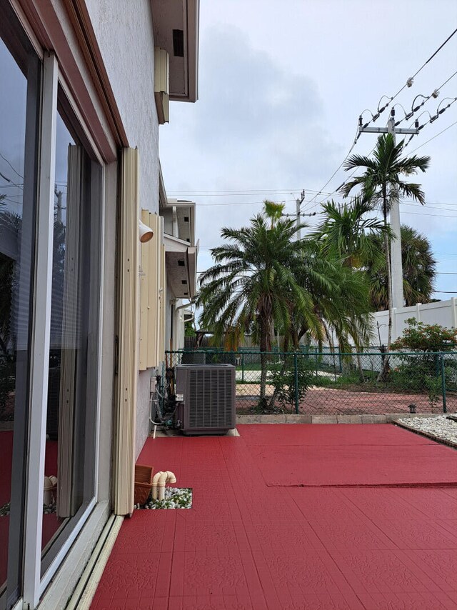 view of patio / terrace with central air condition unit