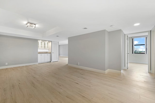 empty room featuring light wood-type flooring