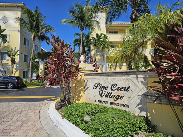 view of community sign