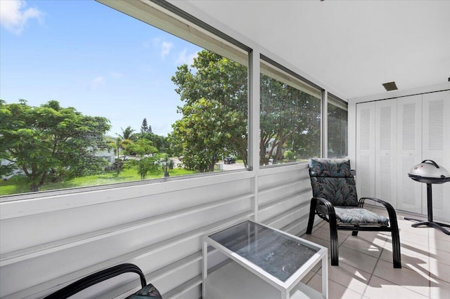 view of sunroom