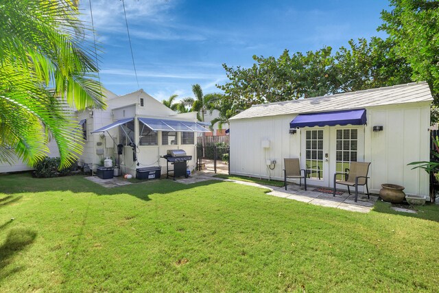 exterior space with a patio and french doors