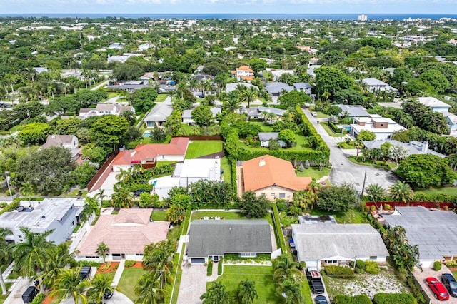 aerial view featuring a residential view