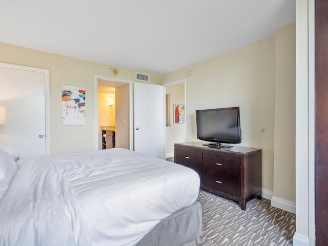 view of carpeted bedroom