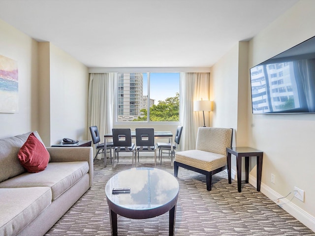 view of carpeted living room