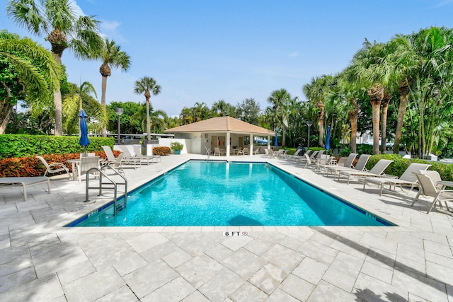 view of pool with a patio area