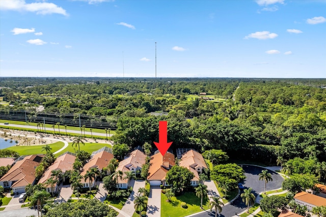 10860 Fairmont Village Dr, Lake Worth, FL 33449 - drone / aerial view featuring a residential view and a view of trees