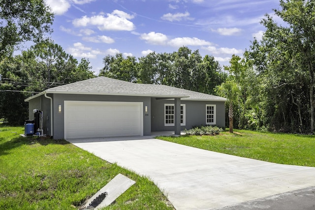 3534 NW 32nd Ave, Okeechobee, FL 34972 - ranch-style home with a garage, stucco siding, driveway, and a front yard
