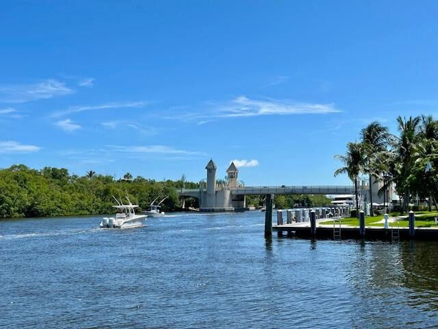 water view with a dock