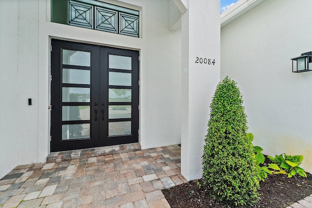 view of exterior entry with french doors