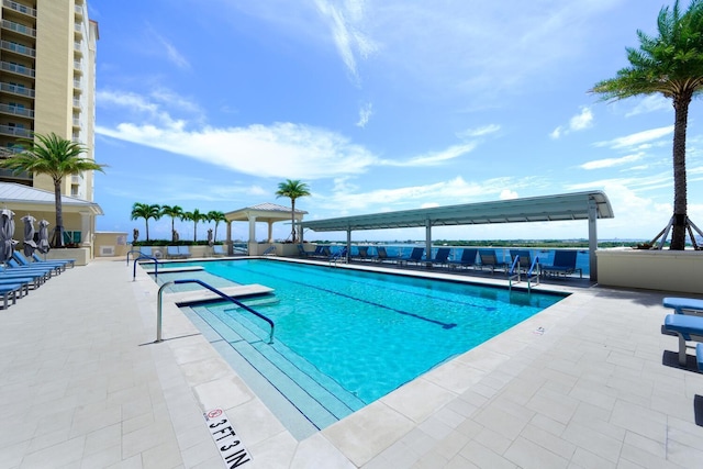 view of pool with a patio