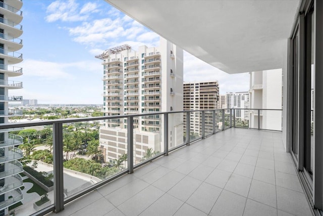 balcony with a city view