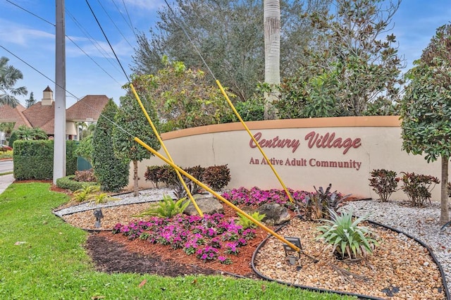 view of community sign