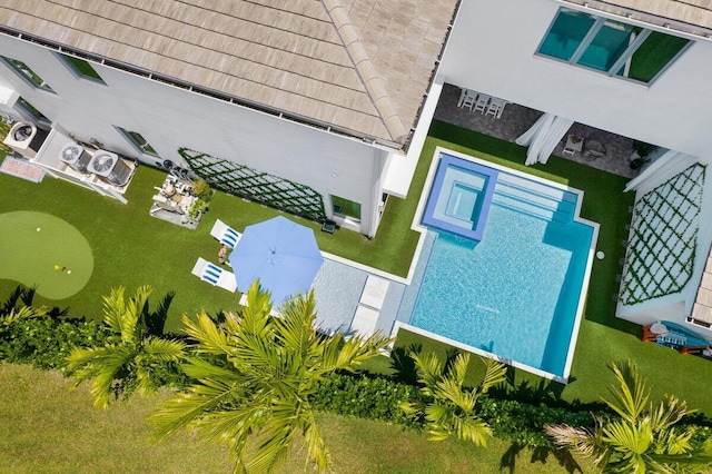 birds eye view of property