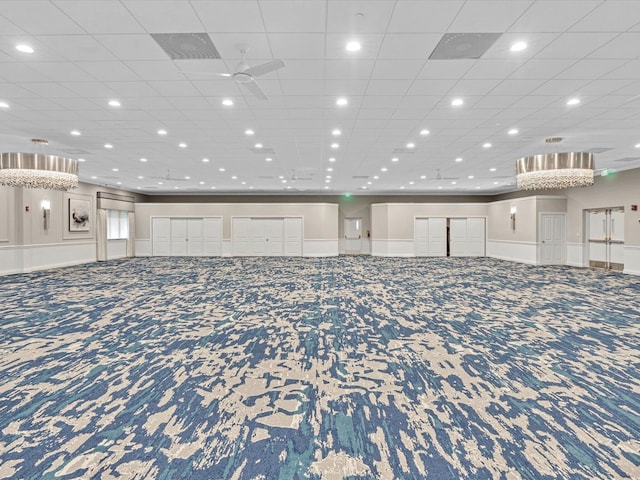 interior space featuring carpet flooring