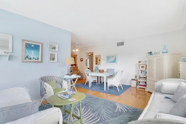 living room featuring hardwood / wood-style floors