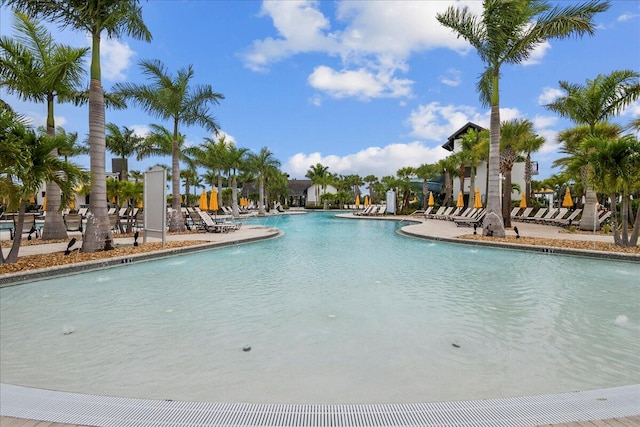 view of pool with a patio area