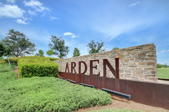 view of community sign