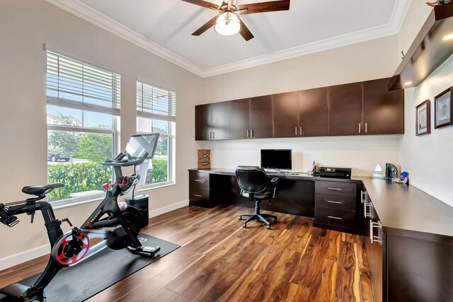 dining area with a healthy amount of sunlight, visible vents, and crown molding