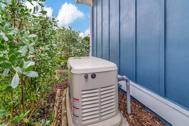 exterior details with a power unit and board and batten siding