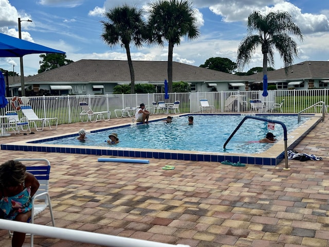 view of pool with a patio