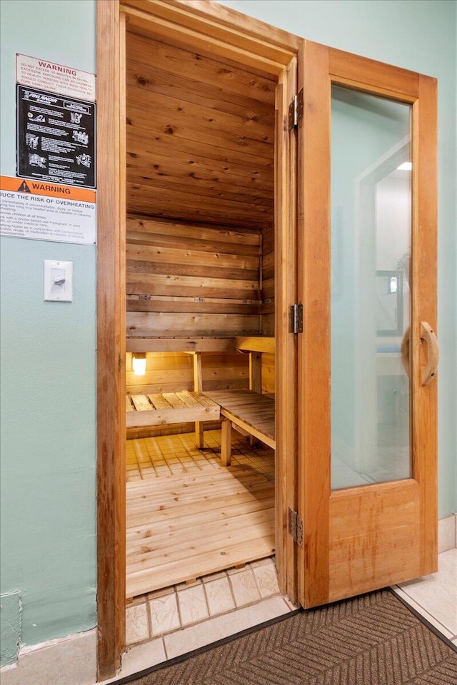 view of sauna / steam room