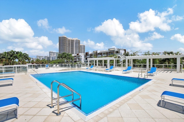 view of pool with a patio