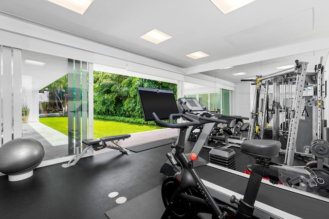 view of exercise room