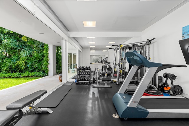 view of exercise room