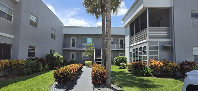 184 Burgundy D, Delray Beach, FL 33484 - view of property featuring stairs