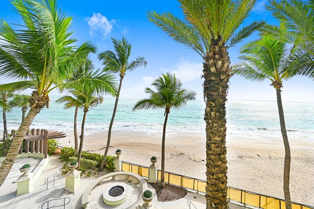 property view of water with a view of the beach