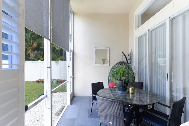 view of sunroom / solarium