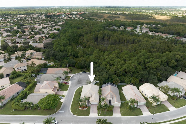 drone / aerial view with a residential view