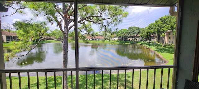 view of water feature