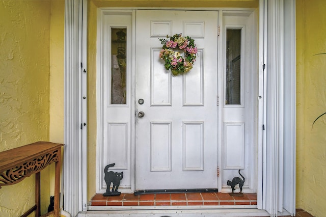 view of doorway to property