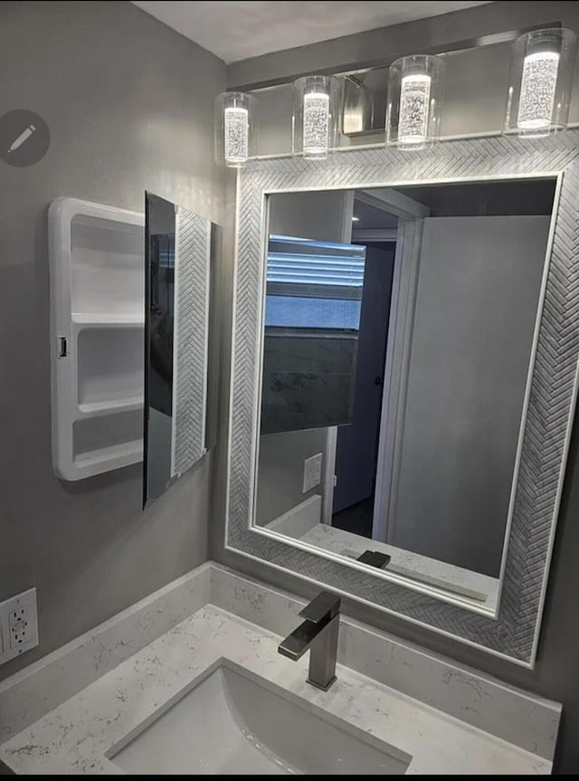 room details with vanity