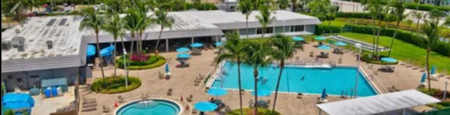 pool featuring a patio area