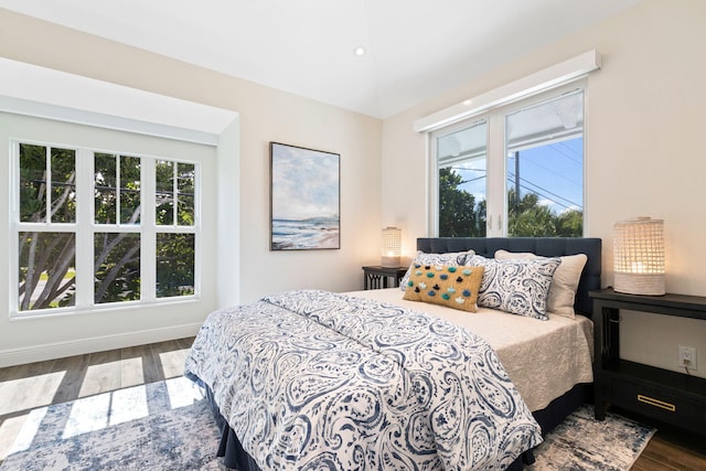 bedroom featuring wood-type flooring