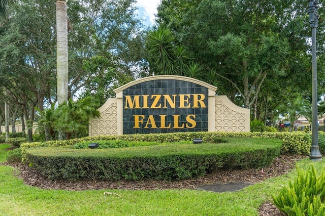 view of community sign