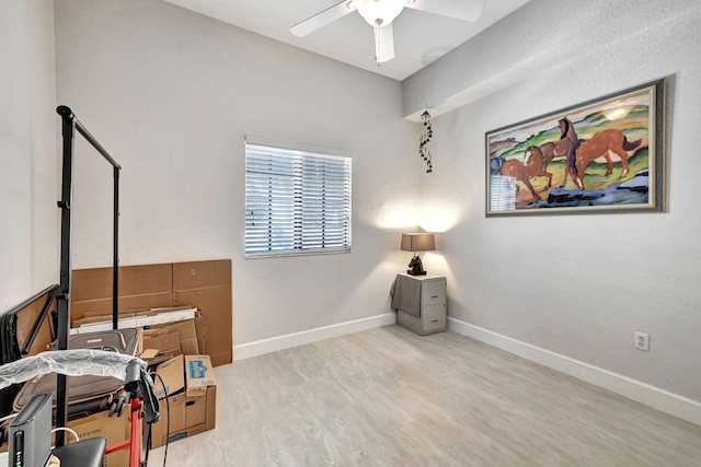 2801 Riverside Dr Unit 203-S, Coral Springs, FL 33065 - unfurnished bedroom featuring light wood finished floors, baseboards, and a ceiling fan