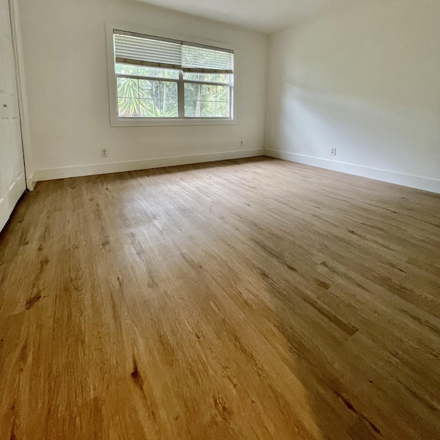 empty room featuring wood-type flooring