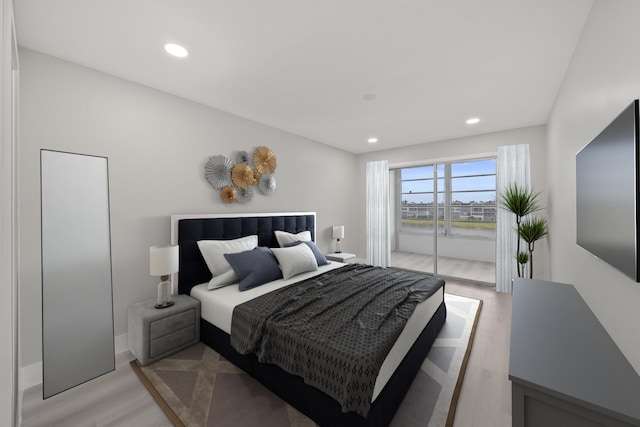 bedroom featuring hardwood / wood-style floors