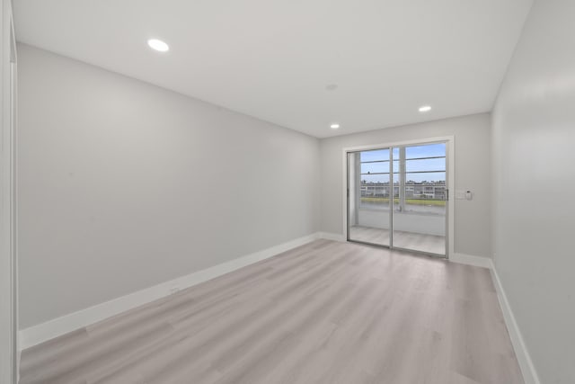 empty room featuring light hardwood / wood-style flooring