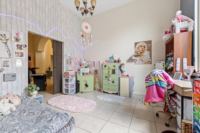 view of tiled bedroom