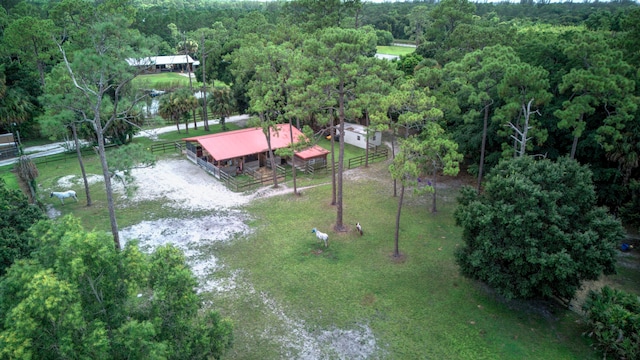 drone / aerial view featuring a rural view